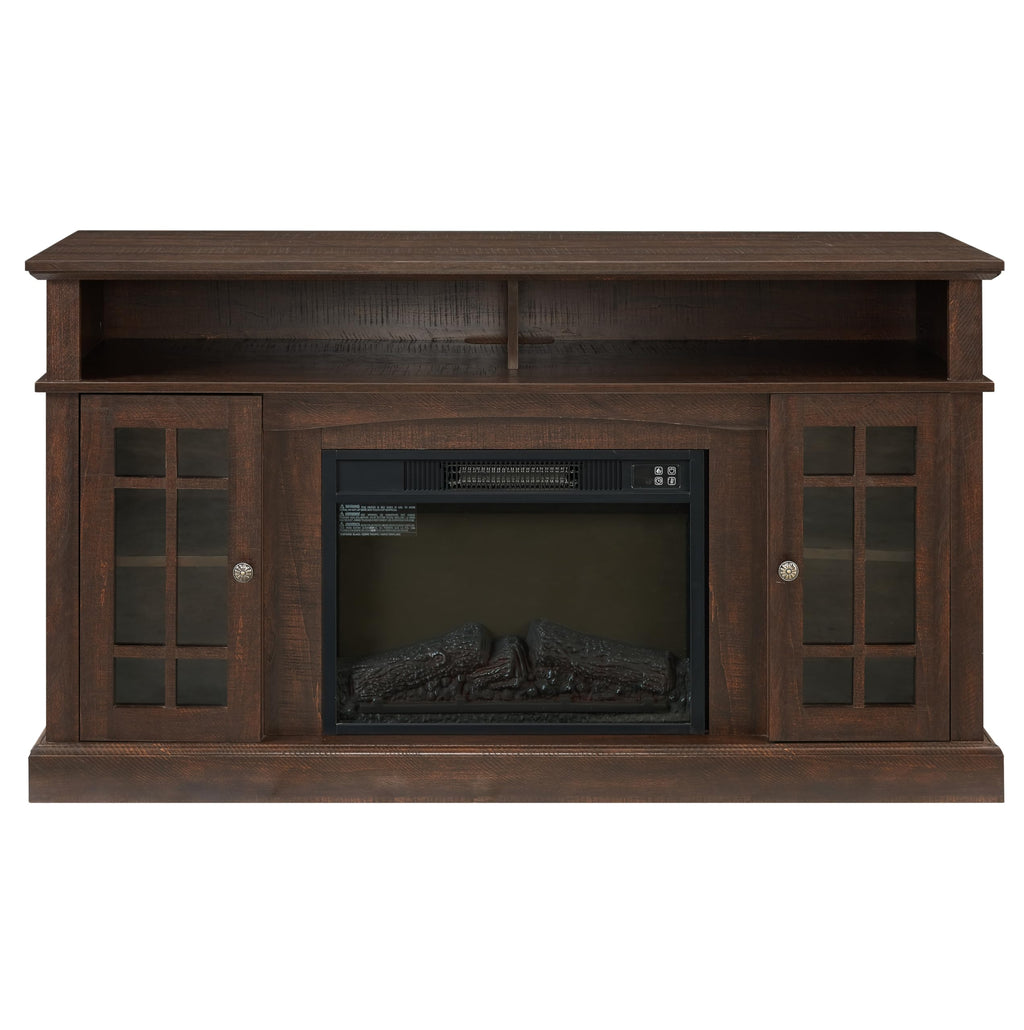 58-Inch Espresso Fireplace TV Stand B5462