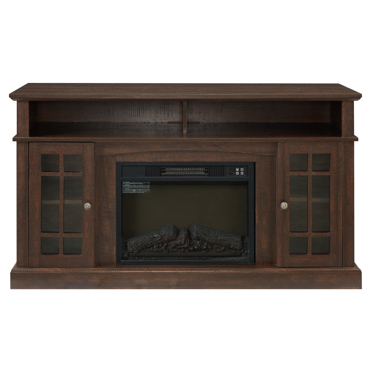 58-Inch Espresso Fireplace TV Stand B5462