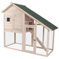 55" 2-Tier Wooden Rabbit Hutch with Ramp I6396