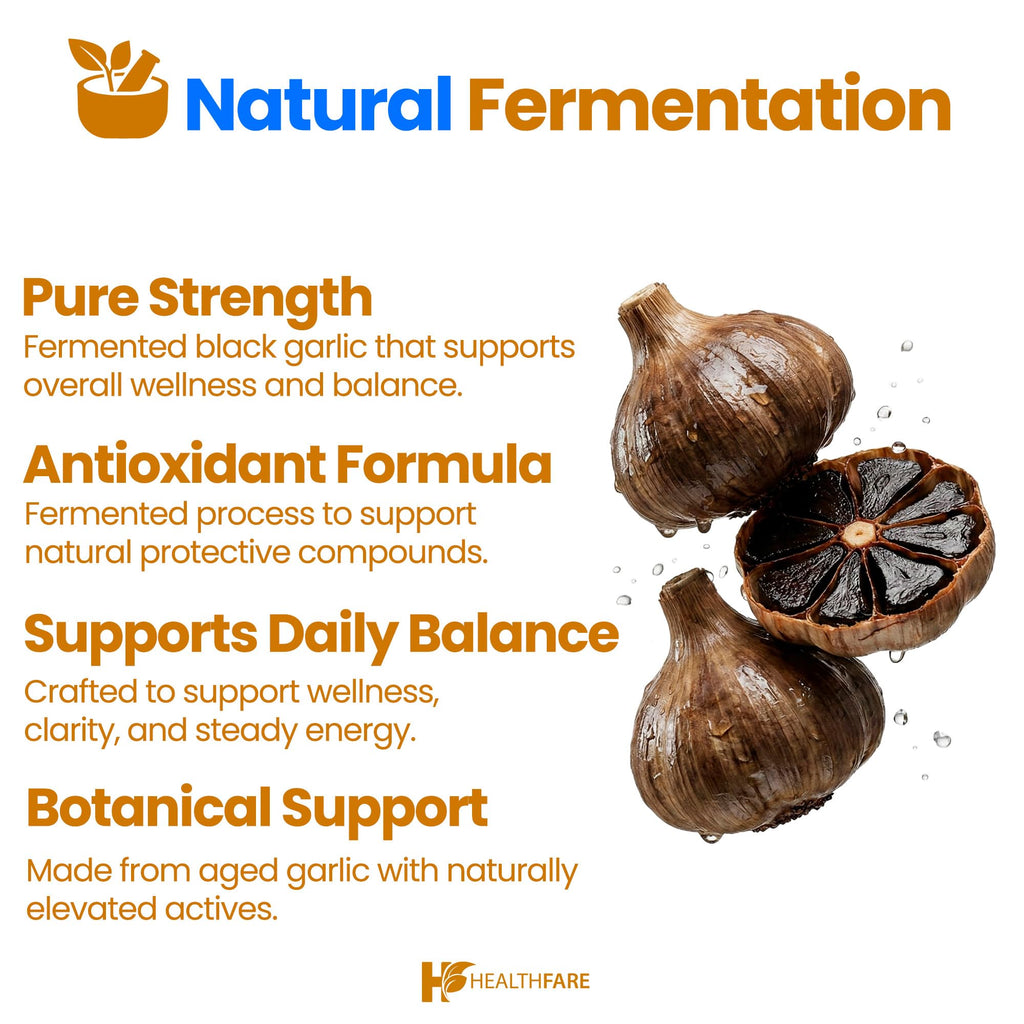 90 Vegan Capsules Fermented Odorless Black Garlic Extract E999862