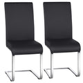 Dining Chairs Set of 2 High Back Black W445248