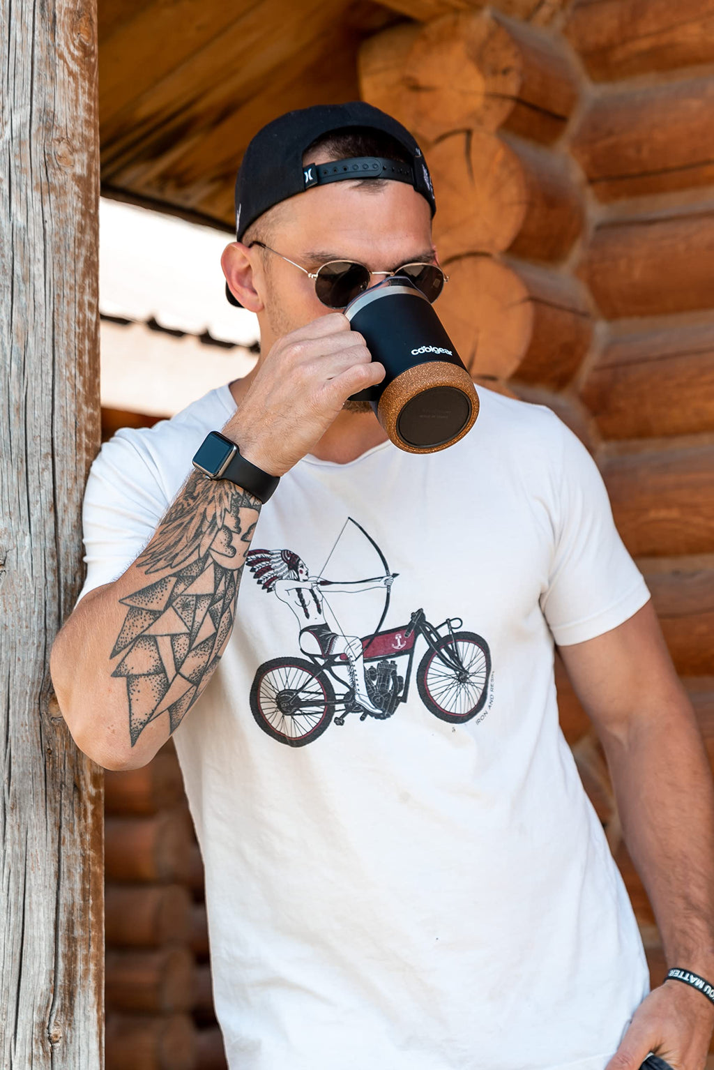 Stainless Steel Copper Lined Mug with Handle 2 Pack 16 oz X112