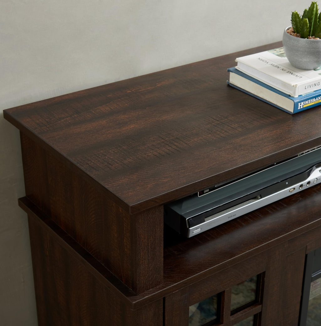 58-Inch Espresso Fireplace TV Stand B5462