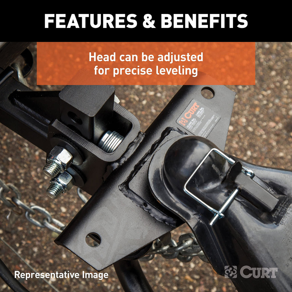 Round Bar Weight Distribution Hitch 14,000 lbs. 2-Inch Shank L1324