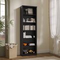 Black 75" Tall 6 Tier Adjustable Bookshelf J523