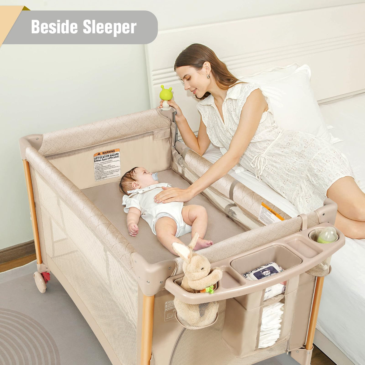 5 in 1 Beige Baby Bassinet M437558