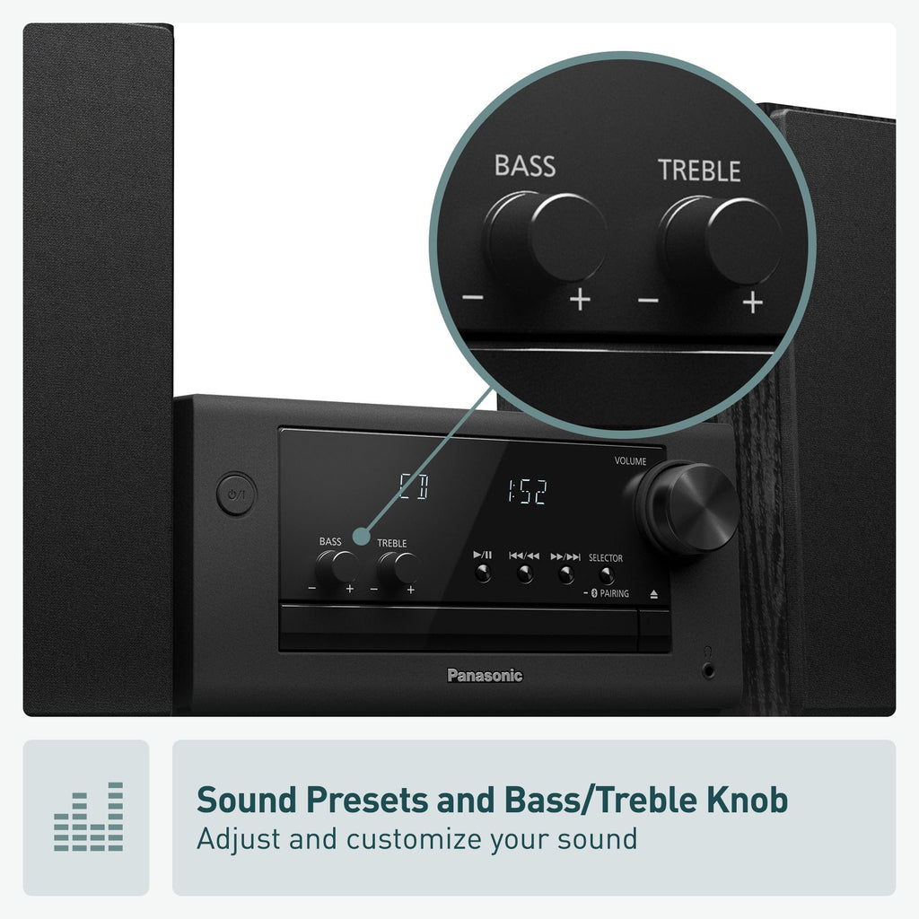 Compact Stereo System with CD Player, Bluetooth, FM Radio and USB, 80W A508