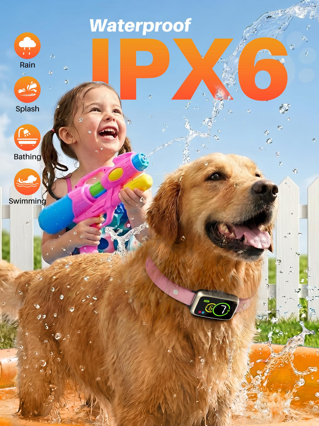 Humane Anti Barking Dog Collar with Beep Vibration H5682