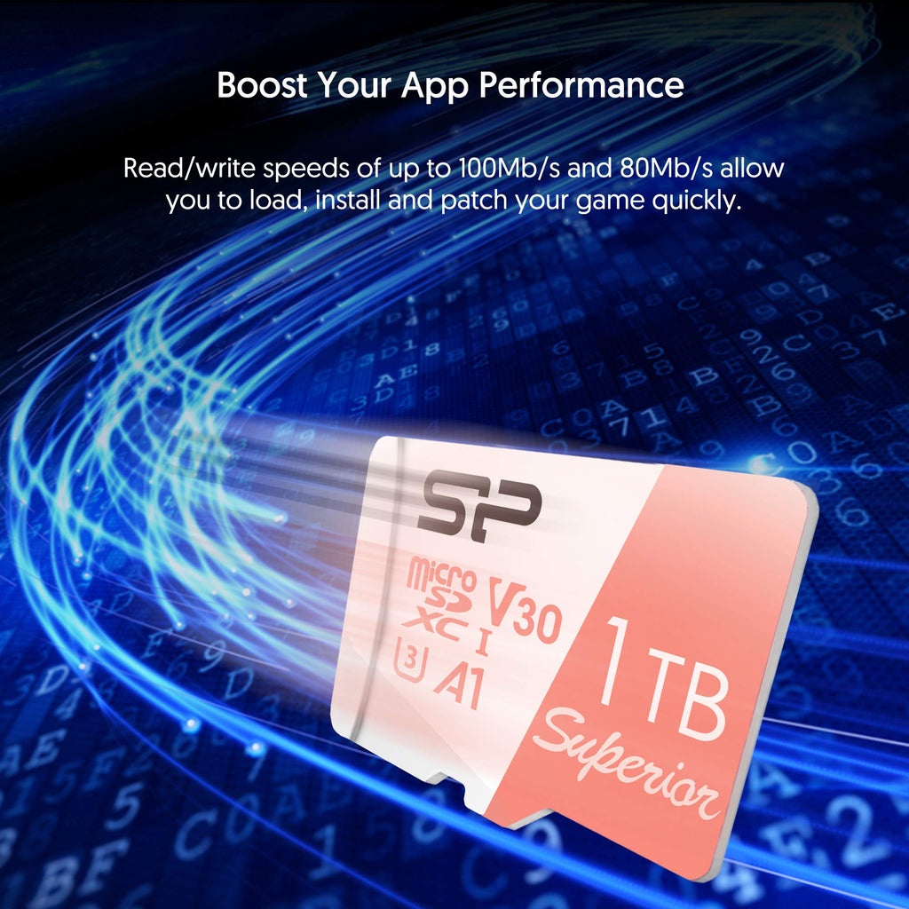 1TB Micro SD Card U3 SDXC Memory Card with Adapter W86351