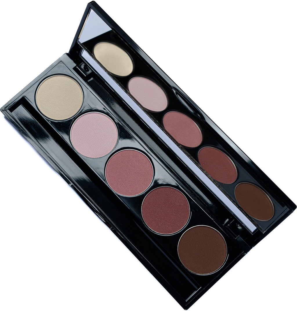 Matte Warm Tone Rose Pink & Brown Vegan Eyeshadow Palette U547020