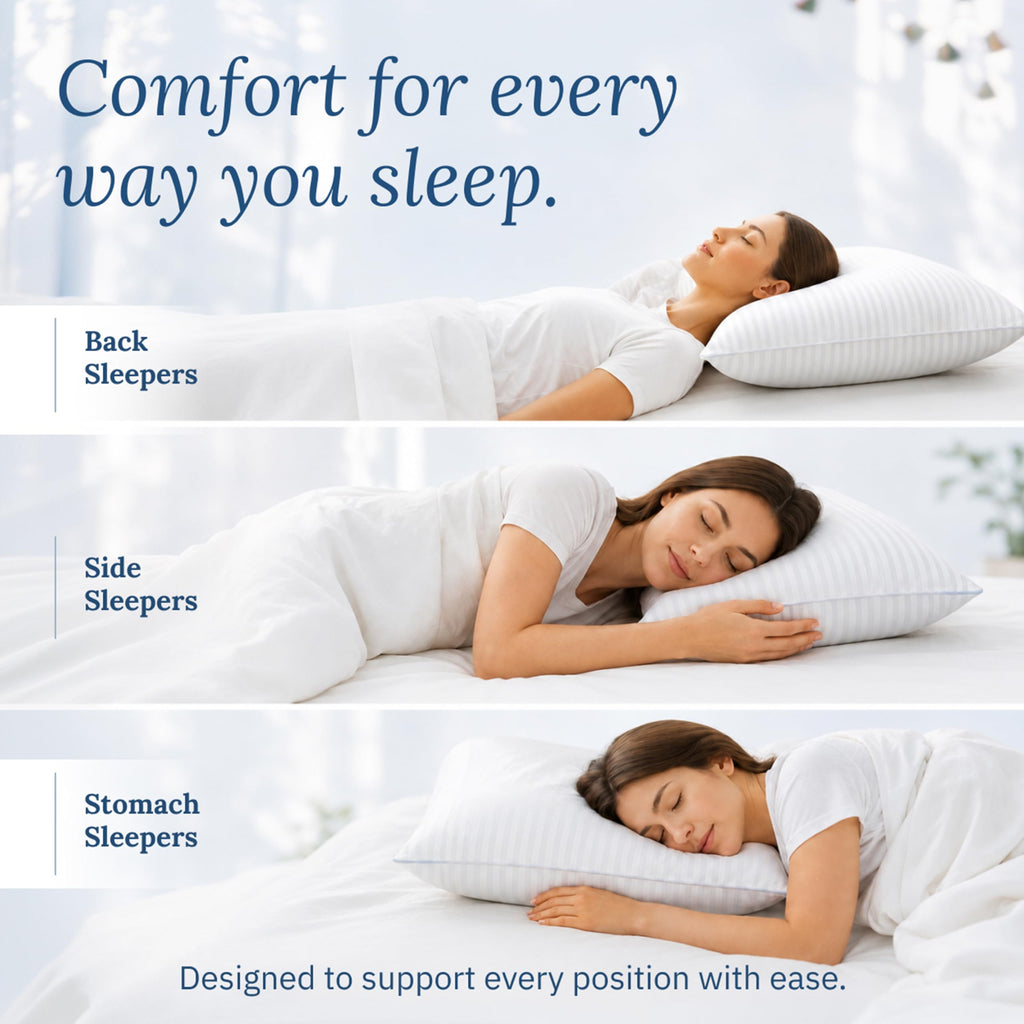 White King Size Bed Pillows Set of 2 E9330