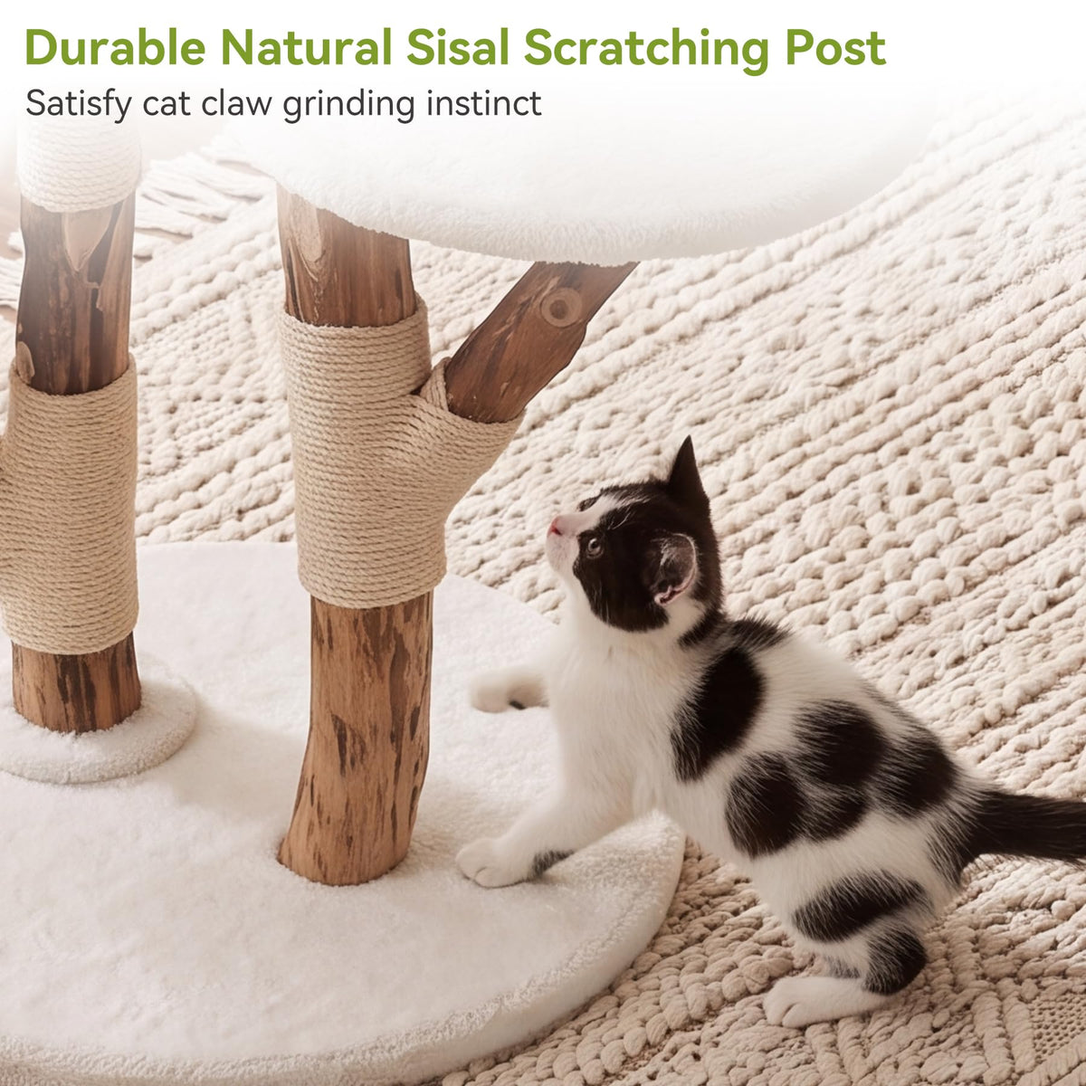 Cat Tree Tower with Scratching Post V817029