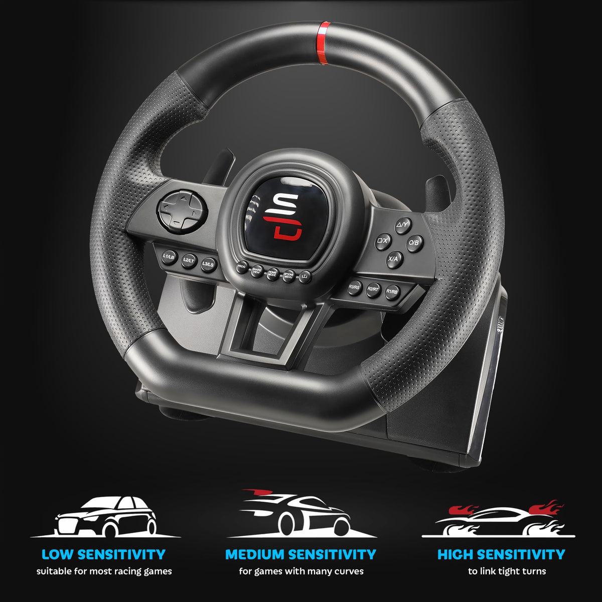 Gaming Steering Wheel with Pedals I23087