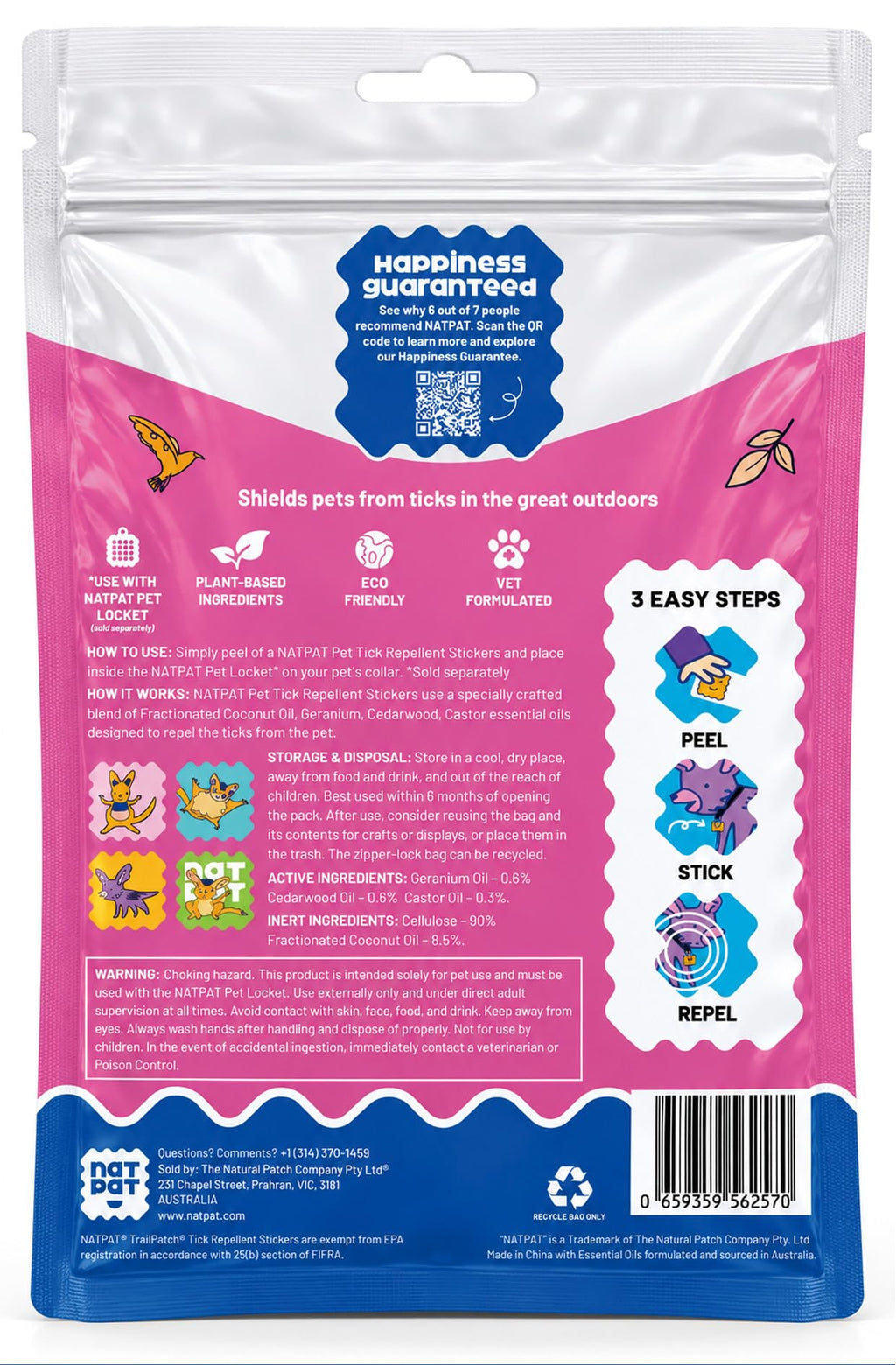 Tick Repellent Pet Patches for Dogs and Cats, 48 Count S794539