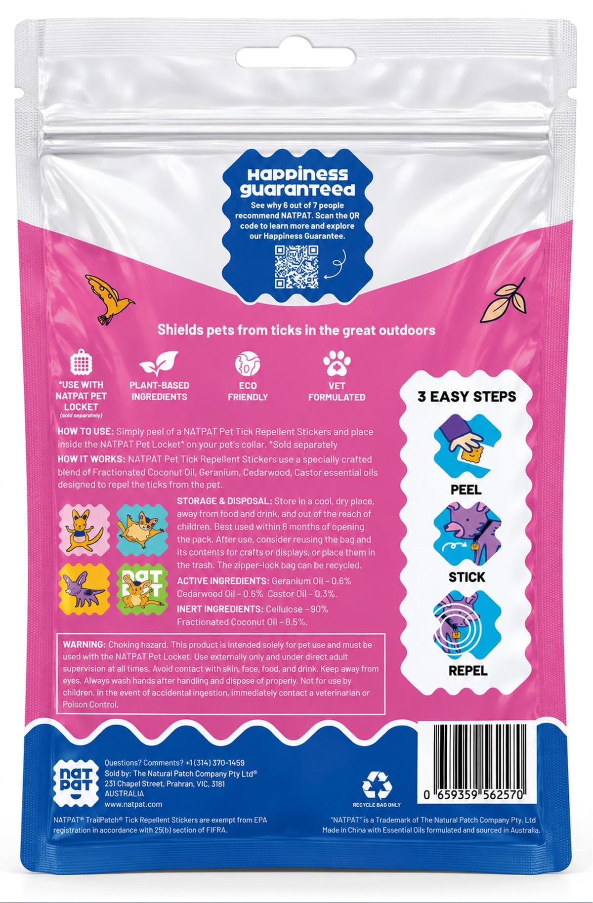 Tick Repellent Pet Patches for Dogs and Cats, 48 Count S794539