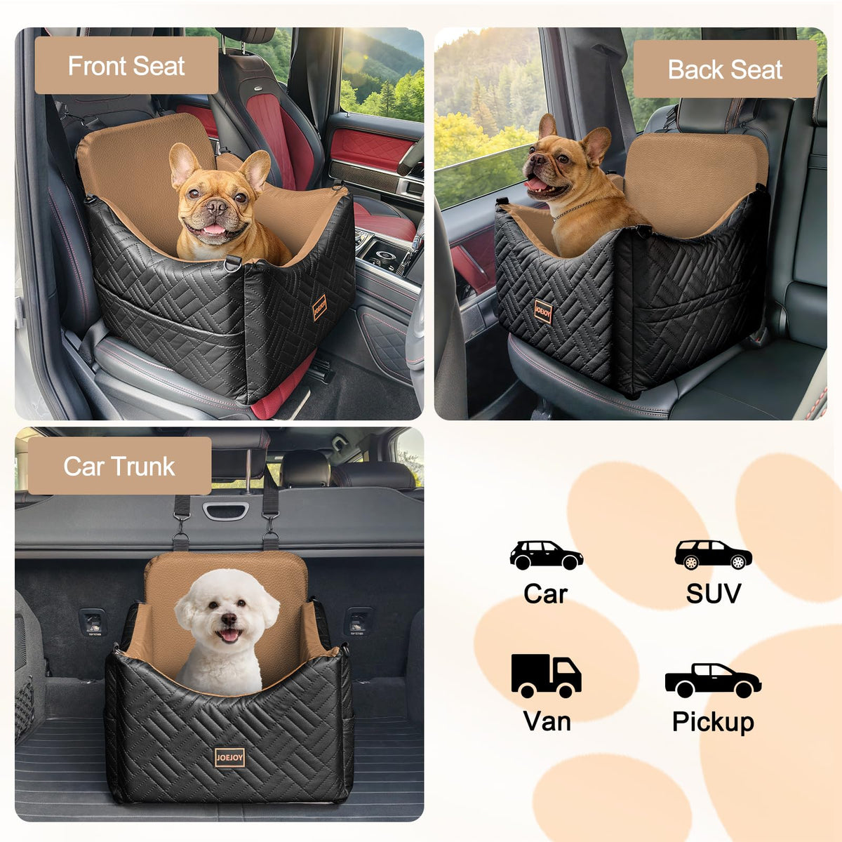 Waterproof PU Leather Dog Car Seat with Safety Belt Z415542