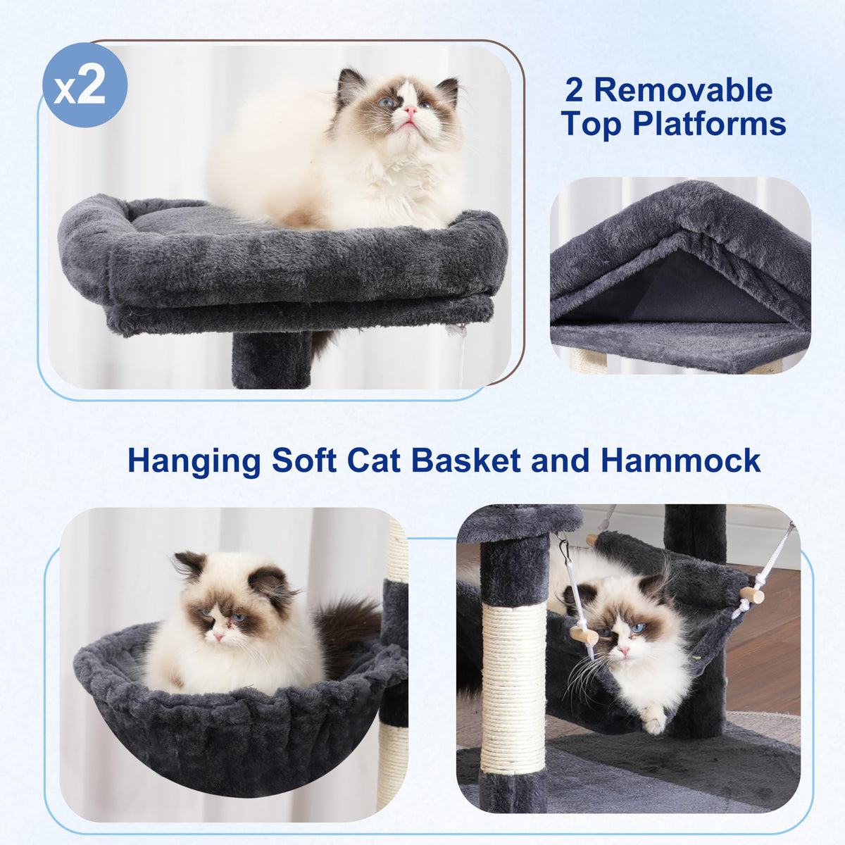 71'' Cat Tree with Scratching Post F818
