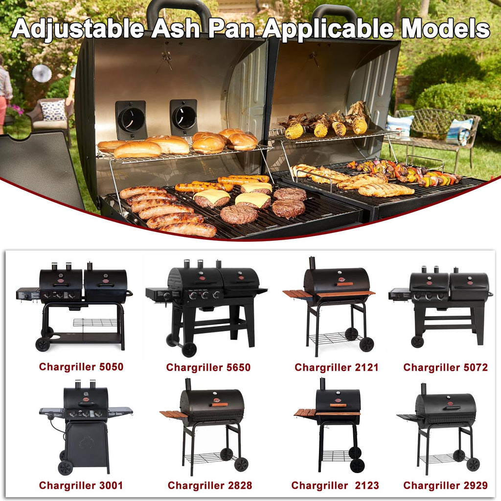 Adjustable Ash Pan Drip Pan with 2pcs Grate Hangers P526389