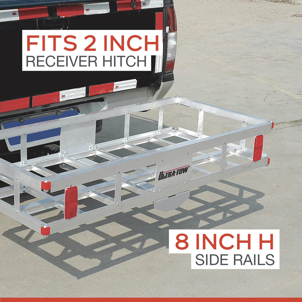 Aluminum Hitch Cargo Carrier 500-Lb Capacity Silver O929