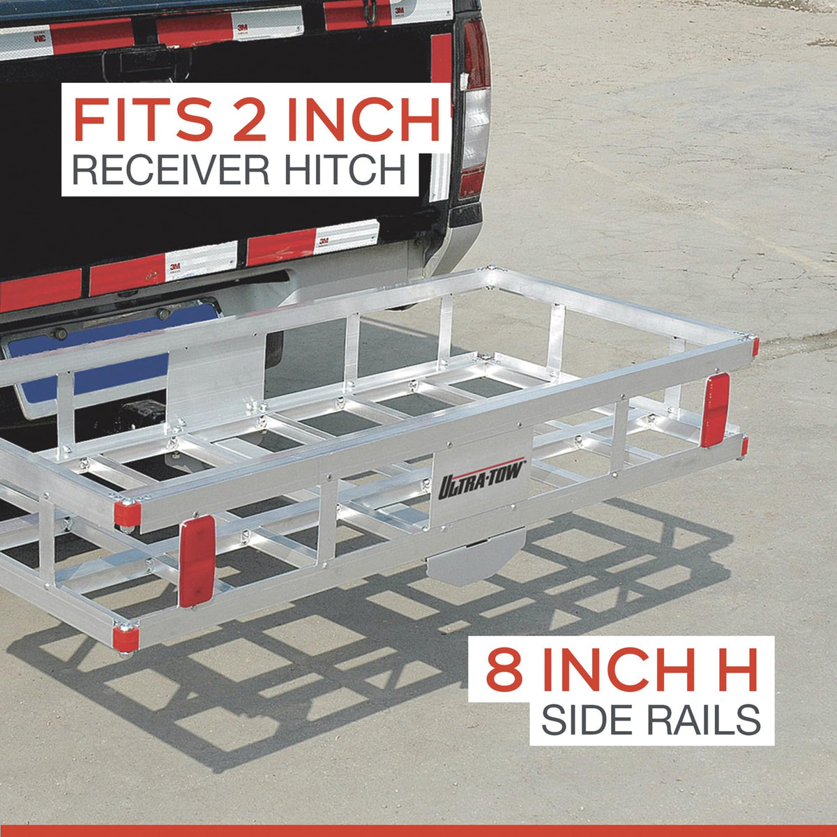 Aluminum Hitch Cargo Carrier 500-Lb Capacity Silver O929