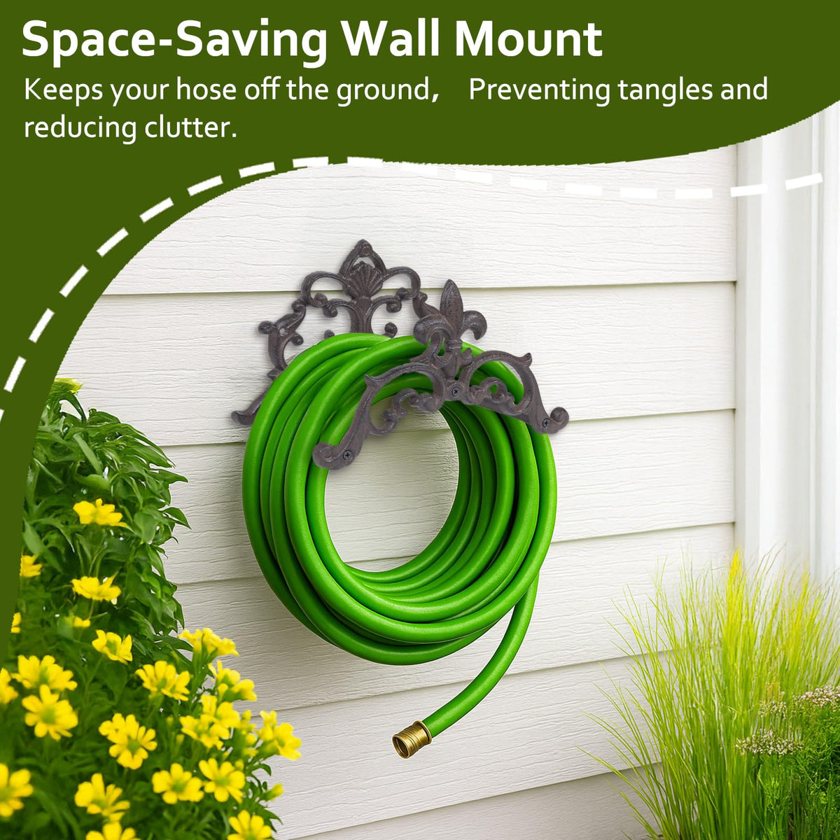Cast Iron Wall Mount Hose Holder F329