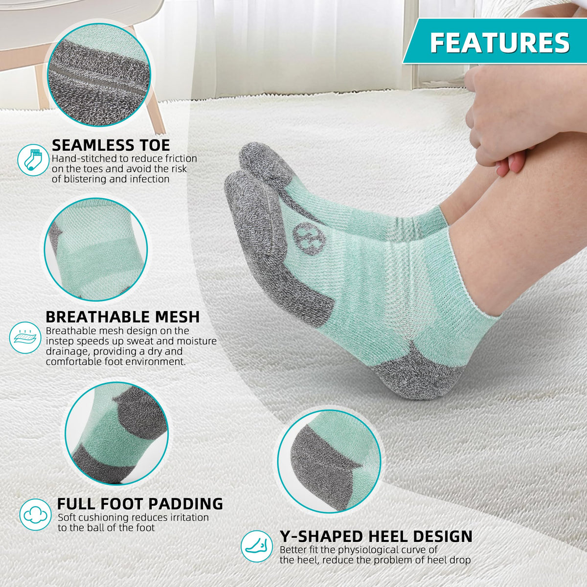 Diabetic Socks for Men, 10 Pairs Ankle & Low Cut Size 9-15 T244914