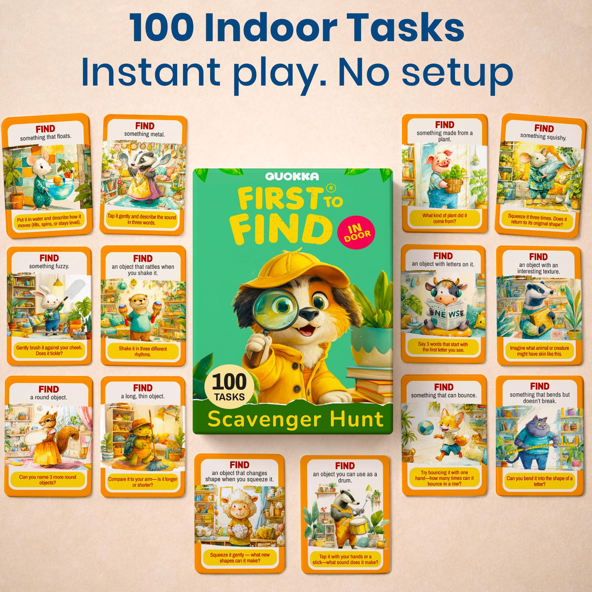 Scavenger Hunt Cards 100 Tasks S8495