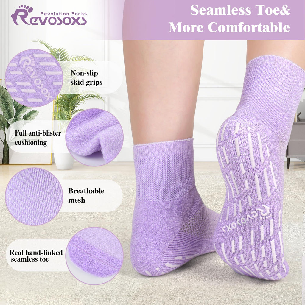 Non Slip Seamless Diabetic Ankle Socks 5 Pairs W93109