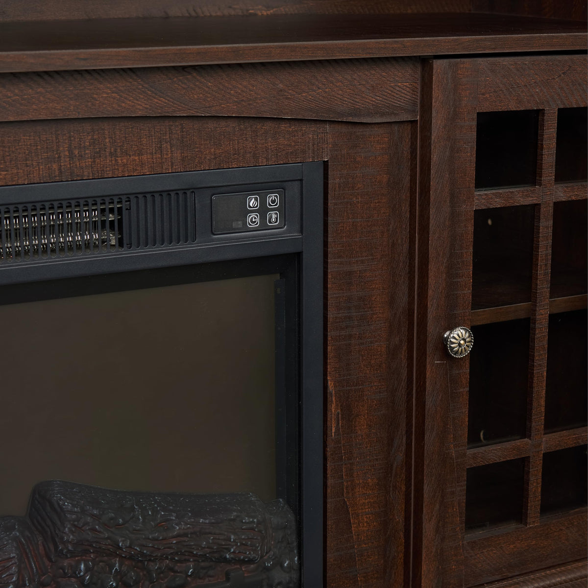 58-Inch Espresso Fireplace TV Stand B5462