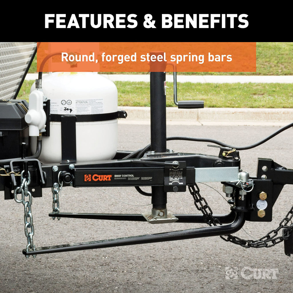 Round Bar Weight Distribution Hitch 14,000 lbs. 2-Inch Shank L1324