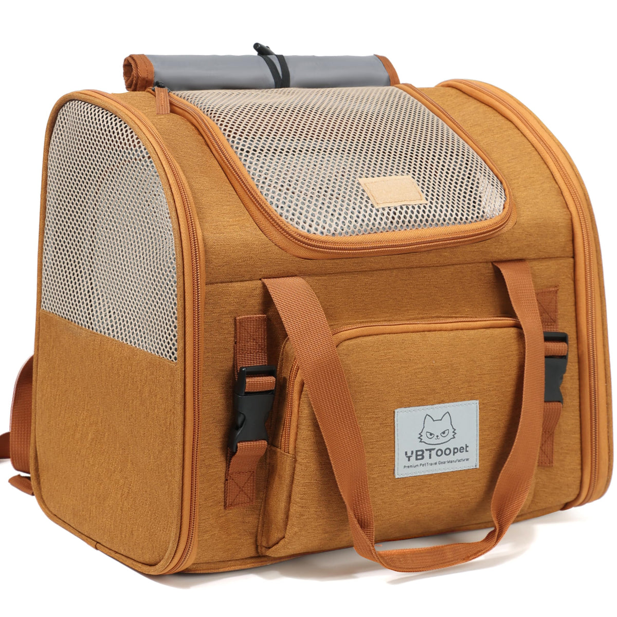 Brown Expandable Cat Backpack T4628