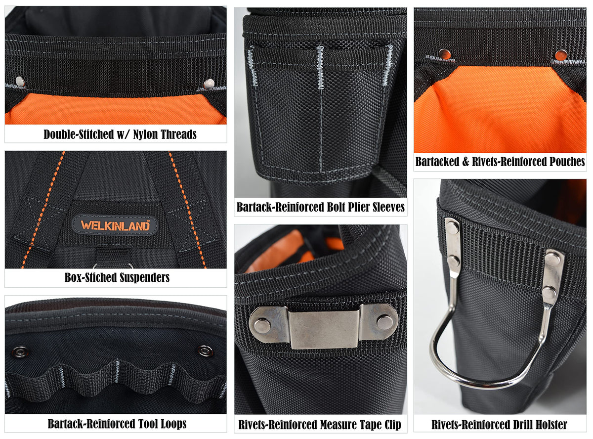 39 Pockets Tool Belts with Suspenders O253