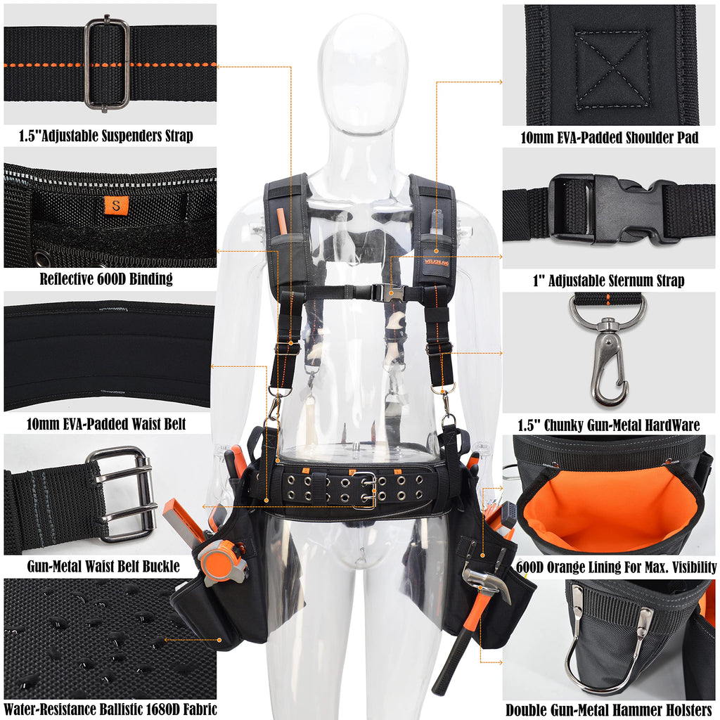39 Pockets Tool Belts with Suspenders O253